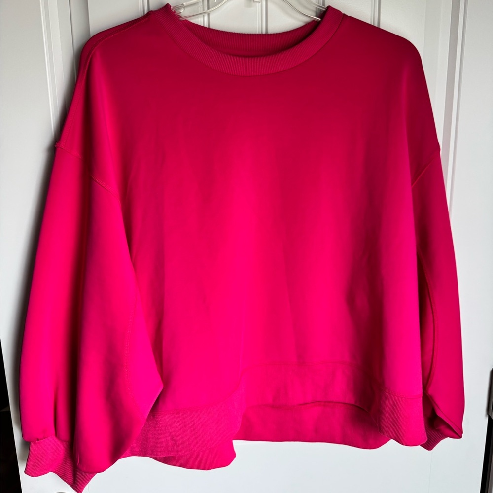 SSYS The Label Hot Pink Oversized Sweatshirt XXL Boxy Crewneck